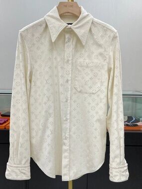 Louis Vuitton Crushed Velvet Monogram Dress Shirt